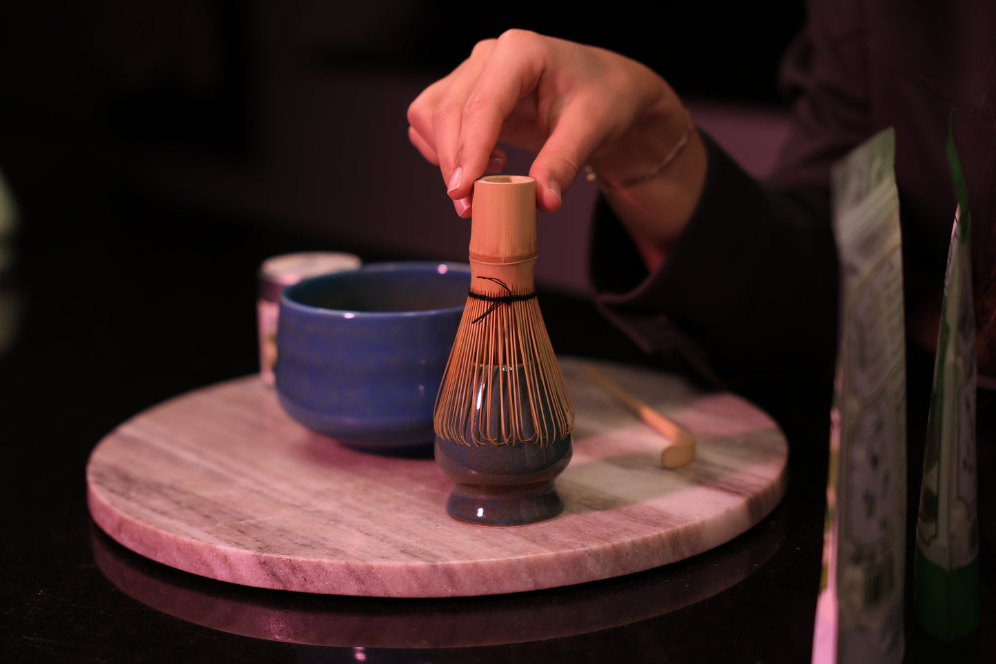 Juego tradicional de matcha de cerámica Zen