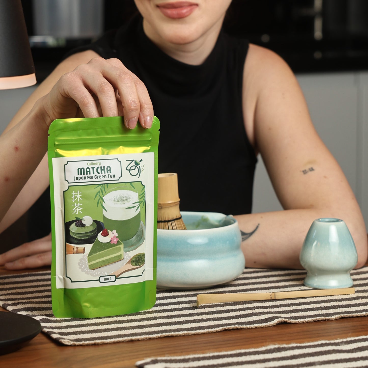Kai zestaw z ceramiki z kulinarną matchą