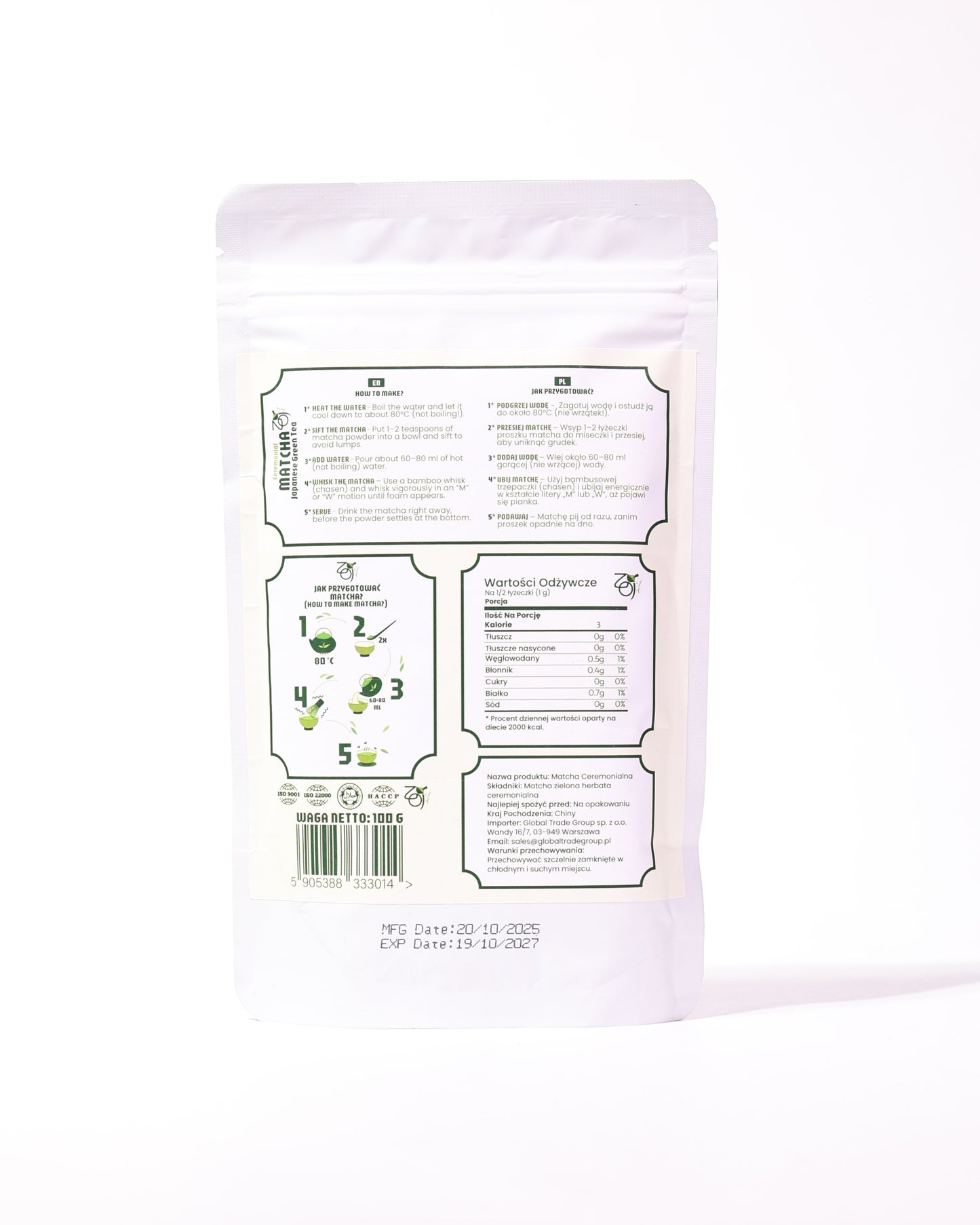 ZOI Matcha Japońska Herbata Ceremonialna